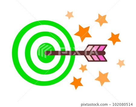箭頭擊中目標中心併中獎的插圖 102080514