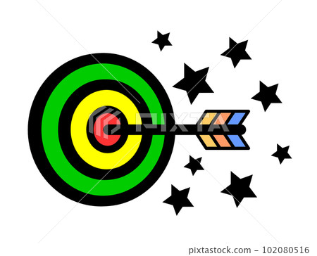 箭頭擊中目標中心併中獎的插圖 102080516