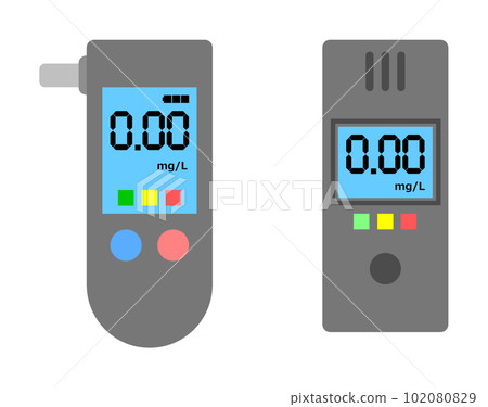 Alcohol checker that detects intoxication from breath 102080829