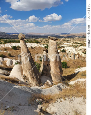 The three sister rocks of Cappadocia 102081149