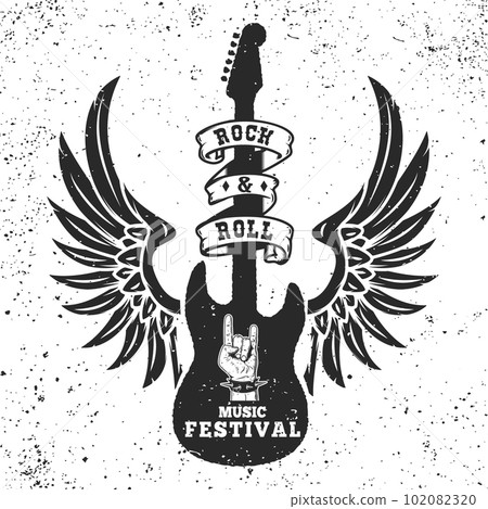 Rock and roll poster Royalty Free Vector Image