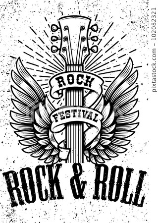 Rock An Roll Emblem Frame High-Res Vector Graphic - Getty Images