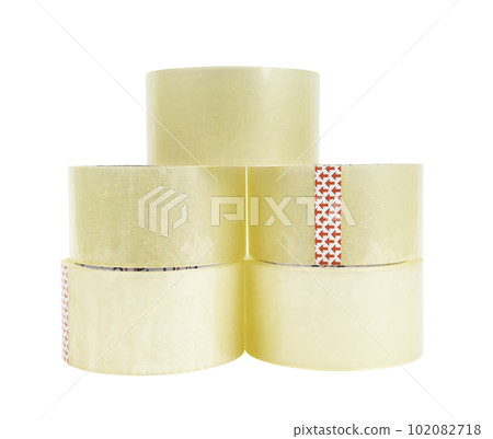 The rolls of adhesive tape. Isolated on white background. Clipping path is saved. The rolls of adhesive tape. Isolated on white background. Clipping path is saved. 102082718