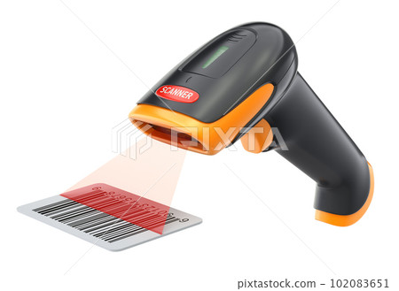 Bar code scanner with barcode label  102083651