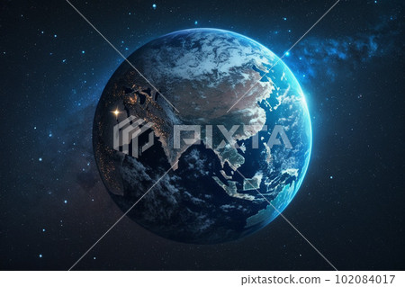 從太空看到的地球圖像：人工智能生成的圖像 102084017