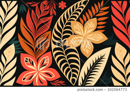 Hawaiian pattern: AI-generated image 102084773