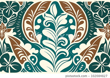 Hawaiian pattern: AI-generated image 102084827