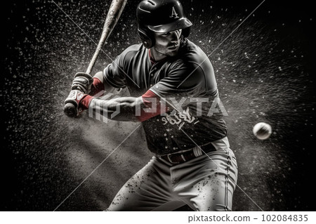 Major league player (batter): AI-generated image 102084835