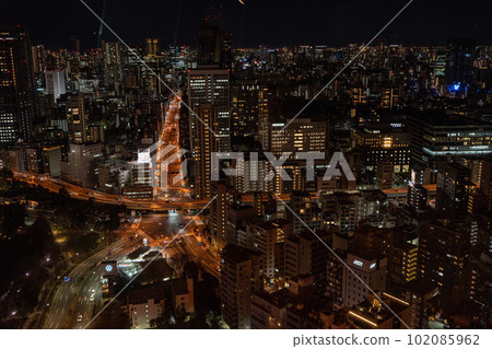 Night view from the observatory of Tokyo Tower Night view from the observatory of Tokyo Tower 102085962