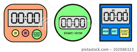 用於測量廚房烹飪時間的廚房計時器的插圖 102086323