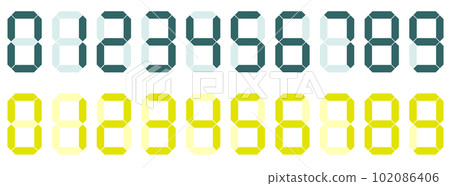 Illustration of numbers like digital display 102086406