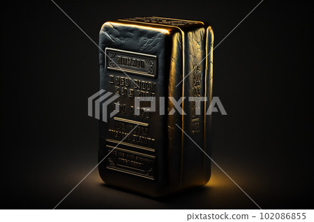 Image of gold ingot: AI-generated image 102086855