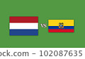 Netherlands vs Ecuador, Football Match Design Element 102087635