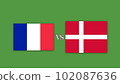France vs Denmark Football Match Design Element 102087636