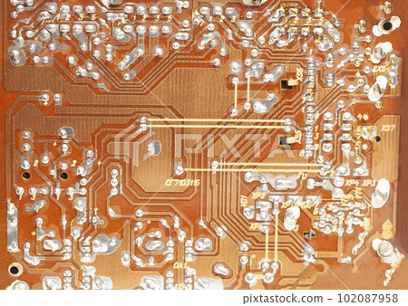 Electronic board of an old cassette tape recorder Electronic board of an old cassette tape recorder 102087958