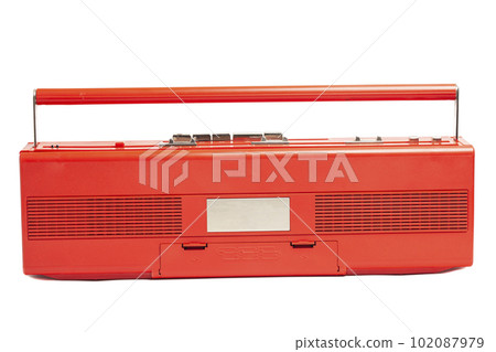 Retro portable stereo cassette recorder 102087979