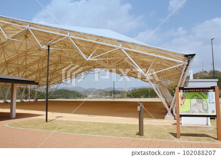 Michi-no-Eki Kyotamba Ajimu-no-Sato Kyotanba Plaza Tent Shed (Exchange Plaza) Full view 102088207