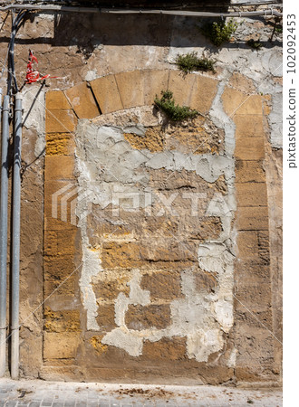 Walled up door, Castelvetrano, Sicily, Italy 102092453
