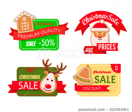 Christmas Sale and Propositions Isolated Labels Christmas Sale and Propositions Isolated Labels 102093061