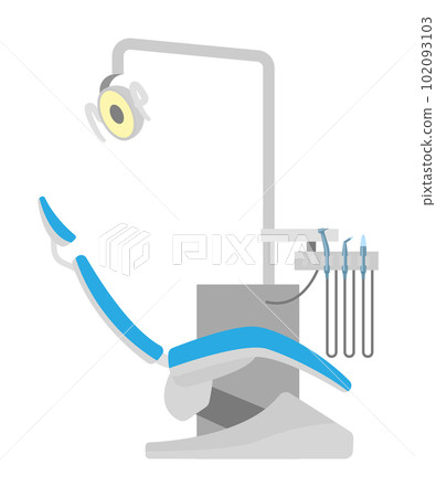Dental chair with instruments vector illustration. Equipment in clinic for treatment of teeth 102093103