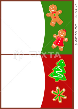 Merry Christmas Greeting, Gingerbread Cookies Card 102093124