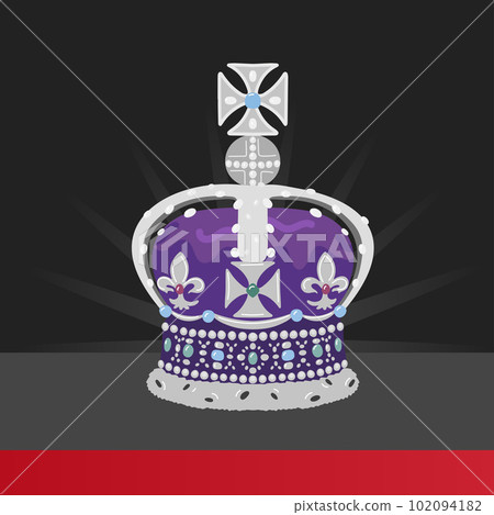 King crown on black background. London UK 102094182