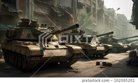 tanks at the city street 102095201