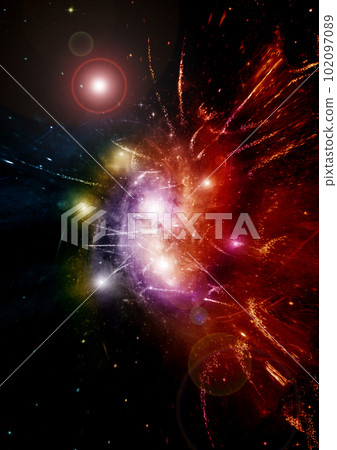galaxy in a free space. 3D rendering galaxy in a free space. 3D rendering 102097089