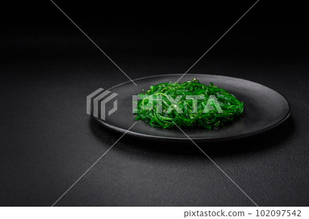 Delicious healthy vegetarian hiashi wakume seafood salad with sesame seeds Delicious healthy vegetarian hiashi wakume seafood salad with sesame seeds 102097542