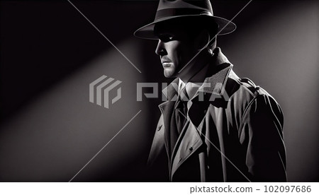 noir detective black and white retro noir detective black and white retro 102097686