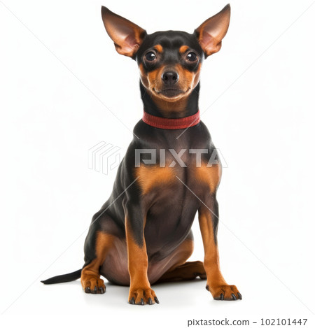 Pinscher dog isolated. Illustration AI Generative Pinscher dog isolated. Illustration AI Generative 102101447