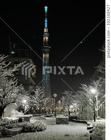 Sky Tree snow decoration Sky Tree snow decoration 102108427