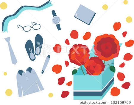 手繪風父親節禮物插畫集 102109709