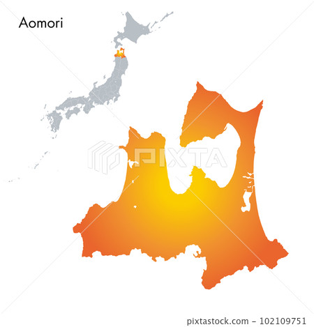 青森縣和日本列島地圖 青森縣和日本列島地圖 102109751