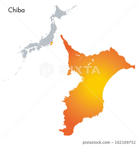 千葉縣和日本列島地圖 102109752