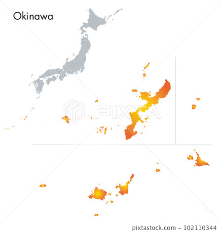 沖繩縣和日本列島地圖 102110344