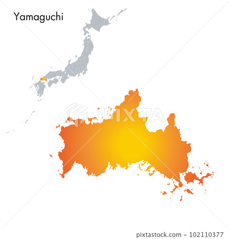 山口縣和日本列島地圖 102110377