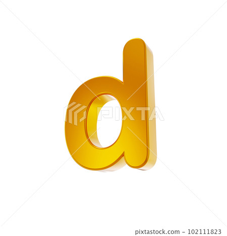 金色小寫字母 3D 字母(傾斜角) 金色小寫字母 3D 字母(傾斜角) 102111823