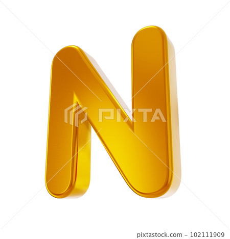 Gold uppercase alphabet 3D letters (tilt angle) Gold uppercase alphabet 3D letters (tilt angle) 102111909