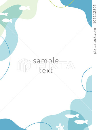Summer image abstract frame material Summer image abstract frame material 102112805