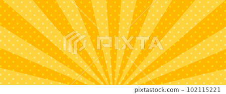 Concentrated lines of cute pop dots horizontal horizontal wide orange 102115221