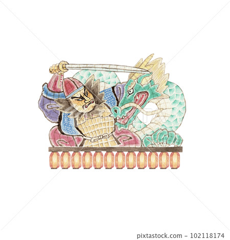 青森睡魔節日本節日水彩插圖 102118174