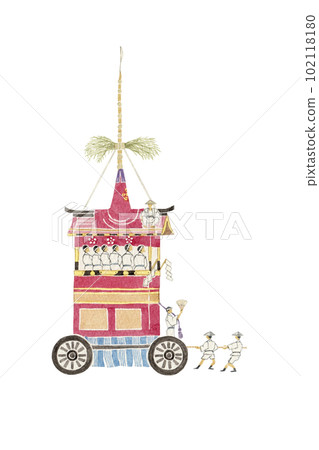 Gion Festival Japanese festival watercolor illustration Gion Festival Japanese festival watercolor illustration 102118180
