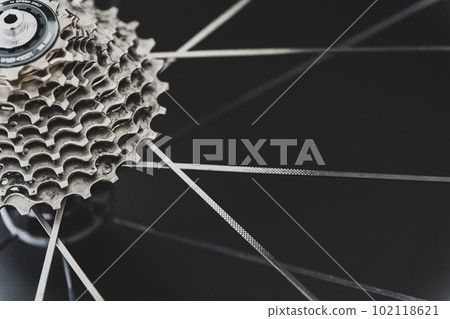 公路自行車鏈輪齒輪特寫素材 102118621