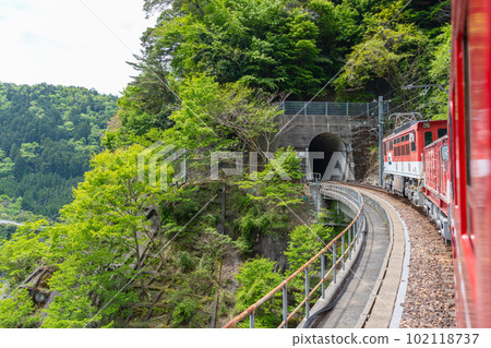 大井川鐵道，景色絕佳，火車窗 102118737