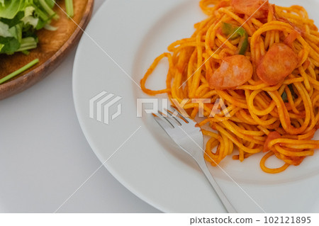 那不勒斯番茄風味意大利面料理西餐廳形像素材 102121895