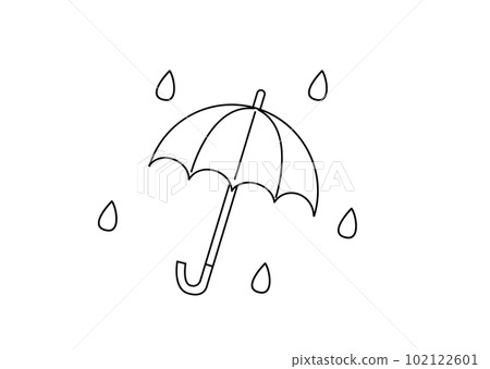 Illustration of a rainy day umbrella Illustration of a rainy day umbrella 102122601