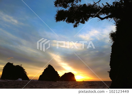 塞巴馬海灘美麗的日落 102123449