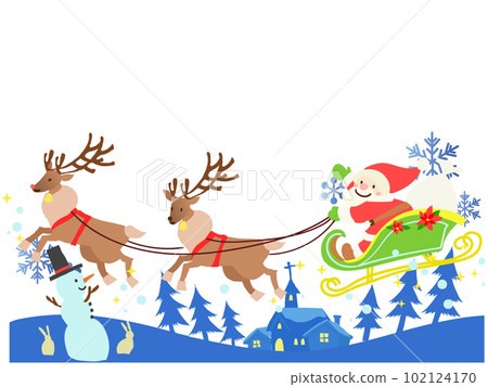 Reindeer and Santa Claus 102124170