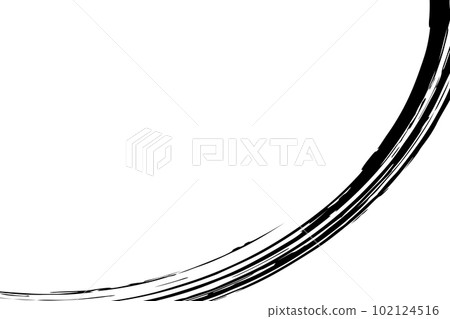 Japanese-style white background material featuring decoration with ink brushes and brushes 102124516
